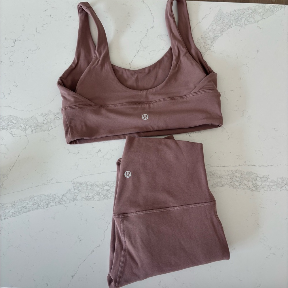 lululemon athletica Twilight Rose Align Bra & Align Leggings Matching Set